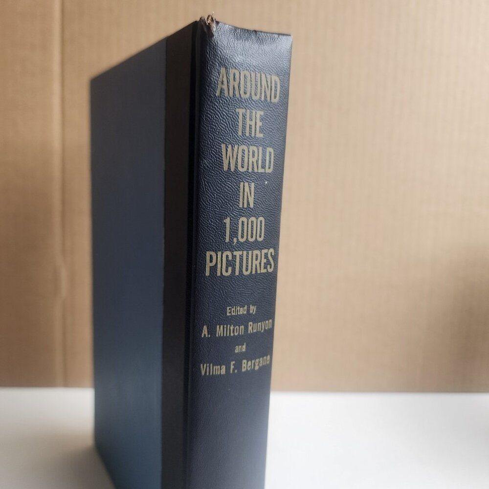 Around The World In 1000 Pictures A Milton Runyon Vilma F Bergane 1954 Hardcover